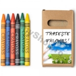 Set 6 creioane colorate cerate, Mesaje personalizate